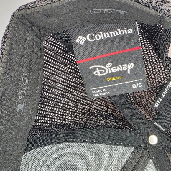 Columbia Disney Mickey Mouse Outdoor Club Flexfit 110 Trucker Hat Cap Black Mesh - Picture 9 of 10
